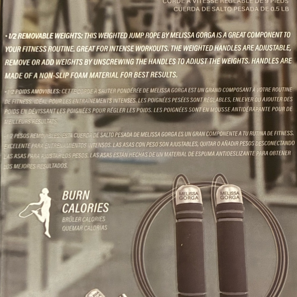 Melissa Gorga 0.5 LB Weighted Jump Rope - Picture 2 of 2